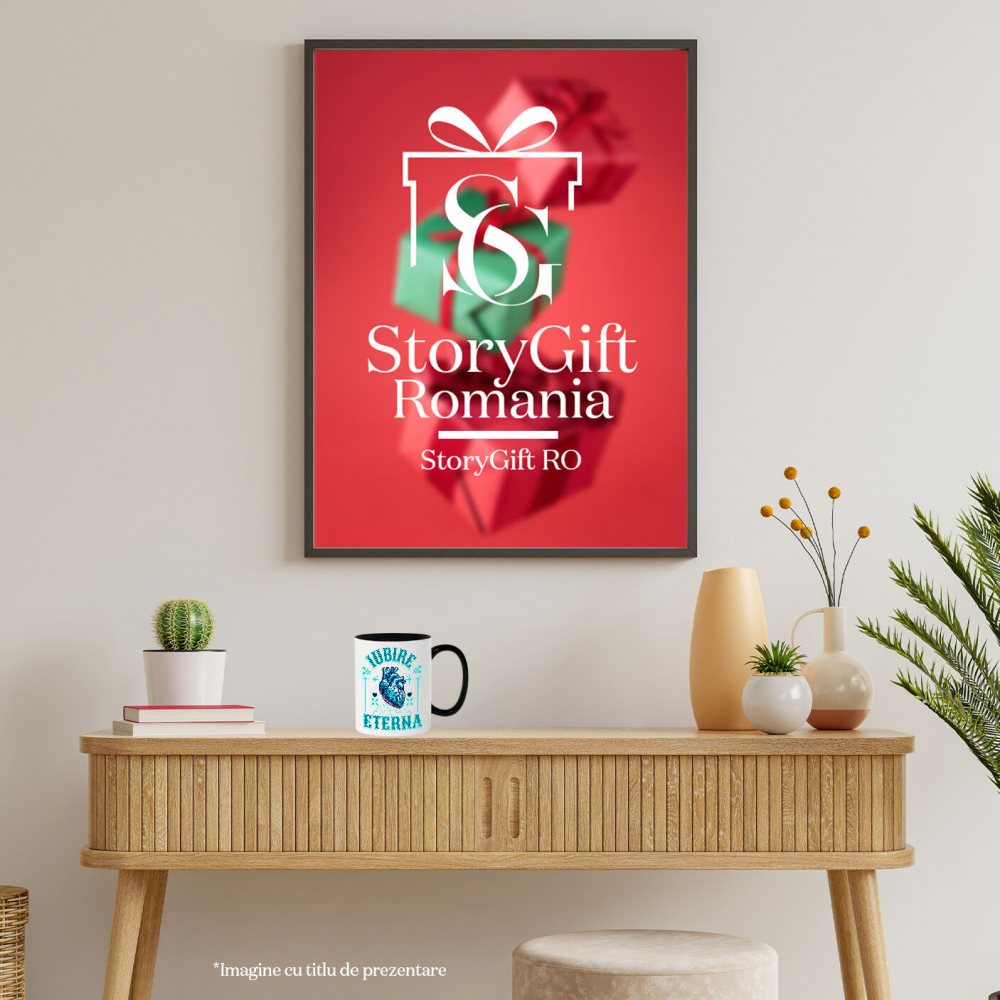 Cana Personalizata Inima Anatomica cu Text „Iubire Eterna” - Cadou Personalizat de Valentine's Day [4]