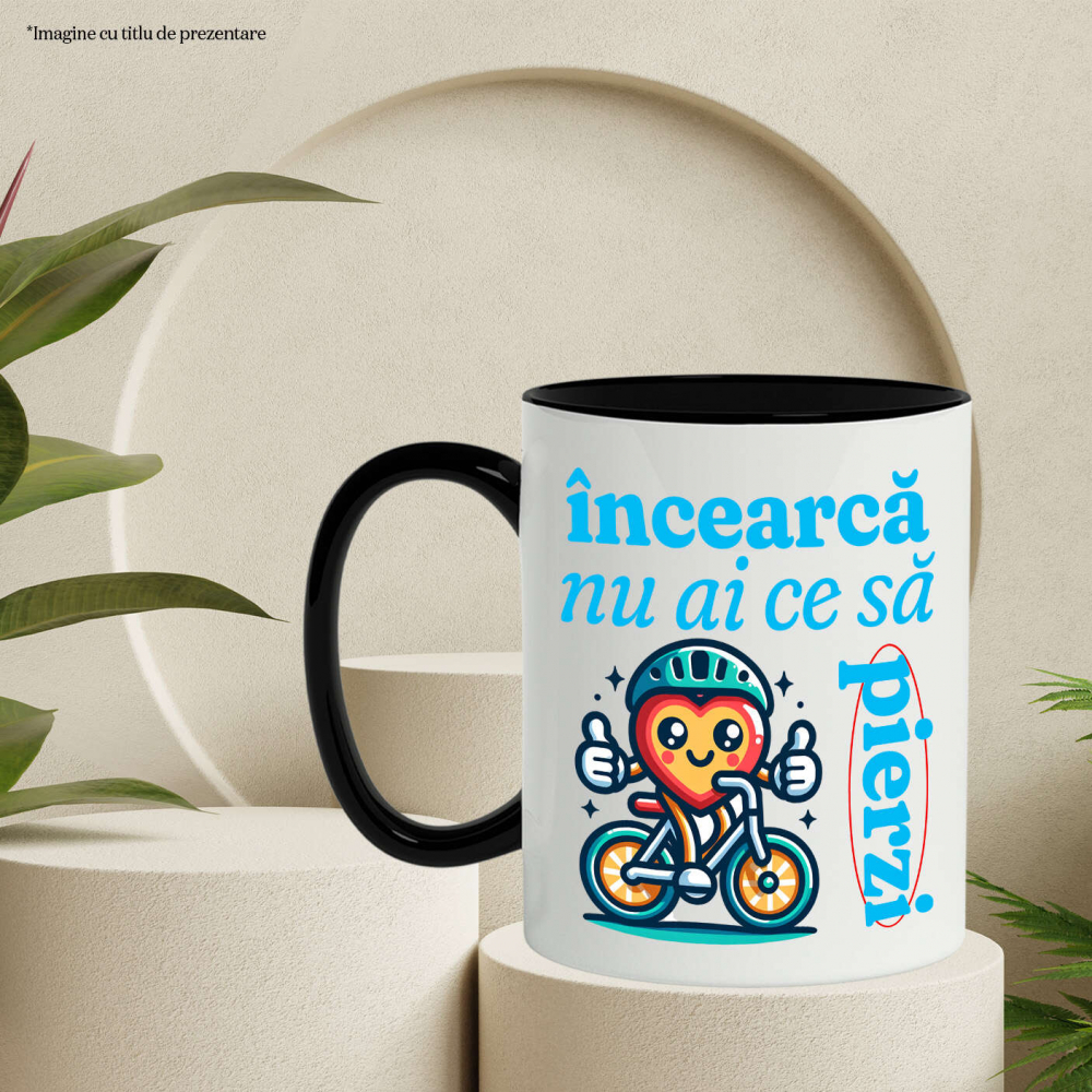 Cana Personalizata Cască Bicicletă Personalizată și Inimă Colorată – Cadou Sportiv Unic [3]