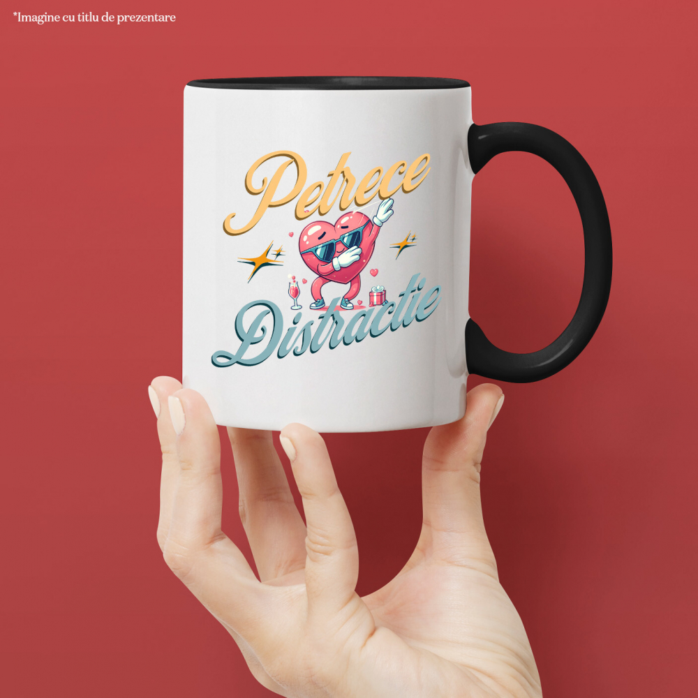 Cana Personalizata Inima Cool cu Ochelari de Soare - Petrecere și Distracție pentru Toți [2]