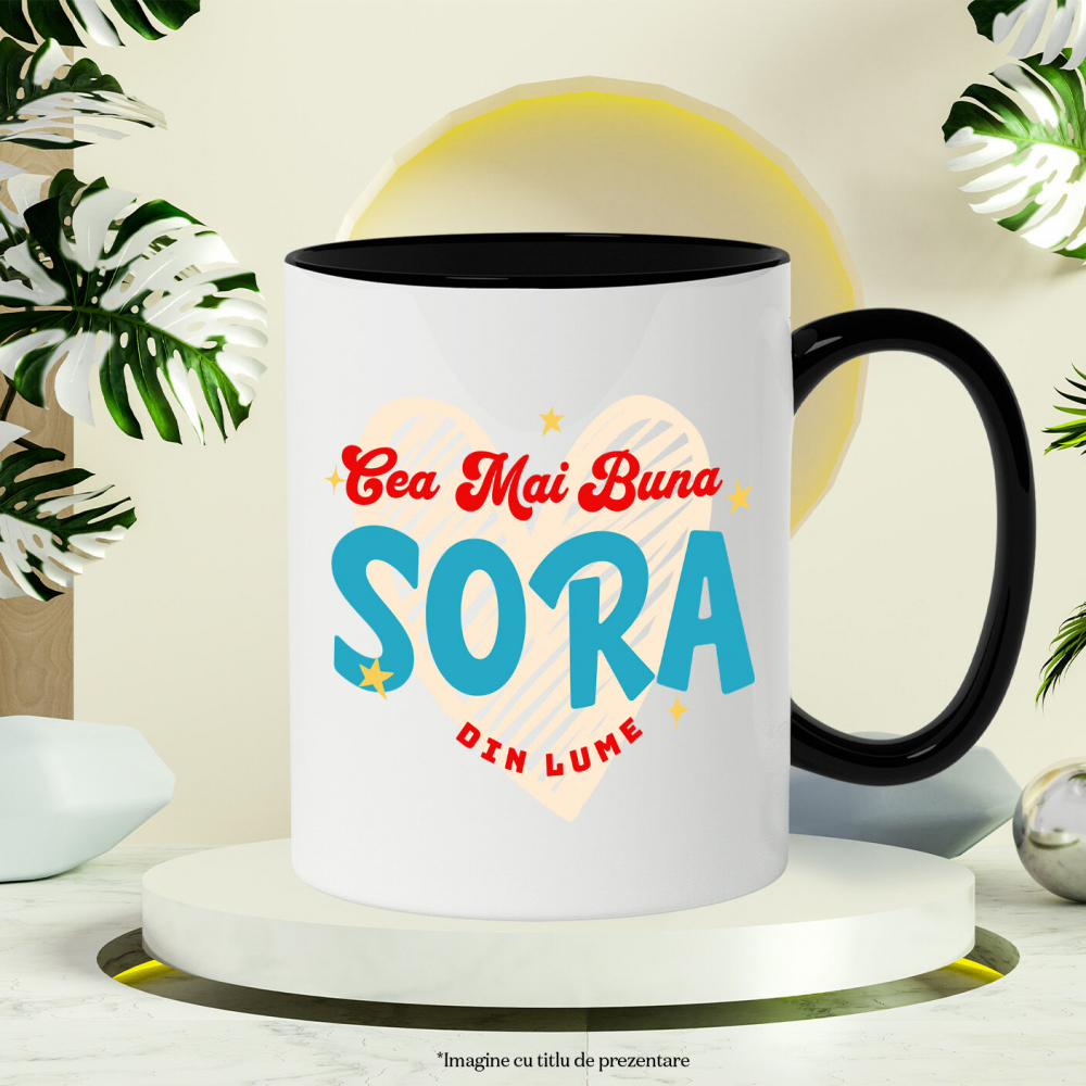 Cana Personalizata Tricou Personalizat Sora – Cadou Special pentru Cea Mai Bună Soră [3]