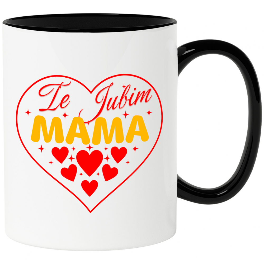 Cana Personalizata Inima Roșie „Te Iubim Mama” - Cadou Personalizat Pentru Ziua Mamei [1]