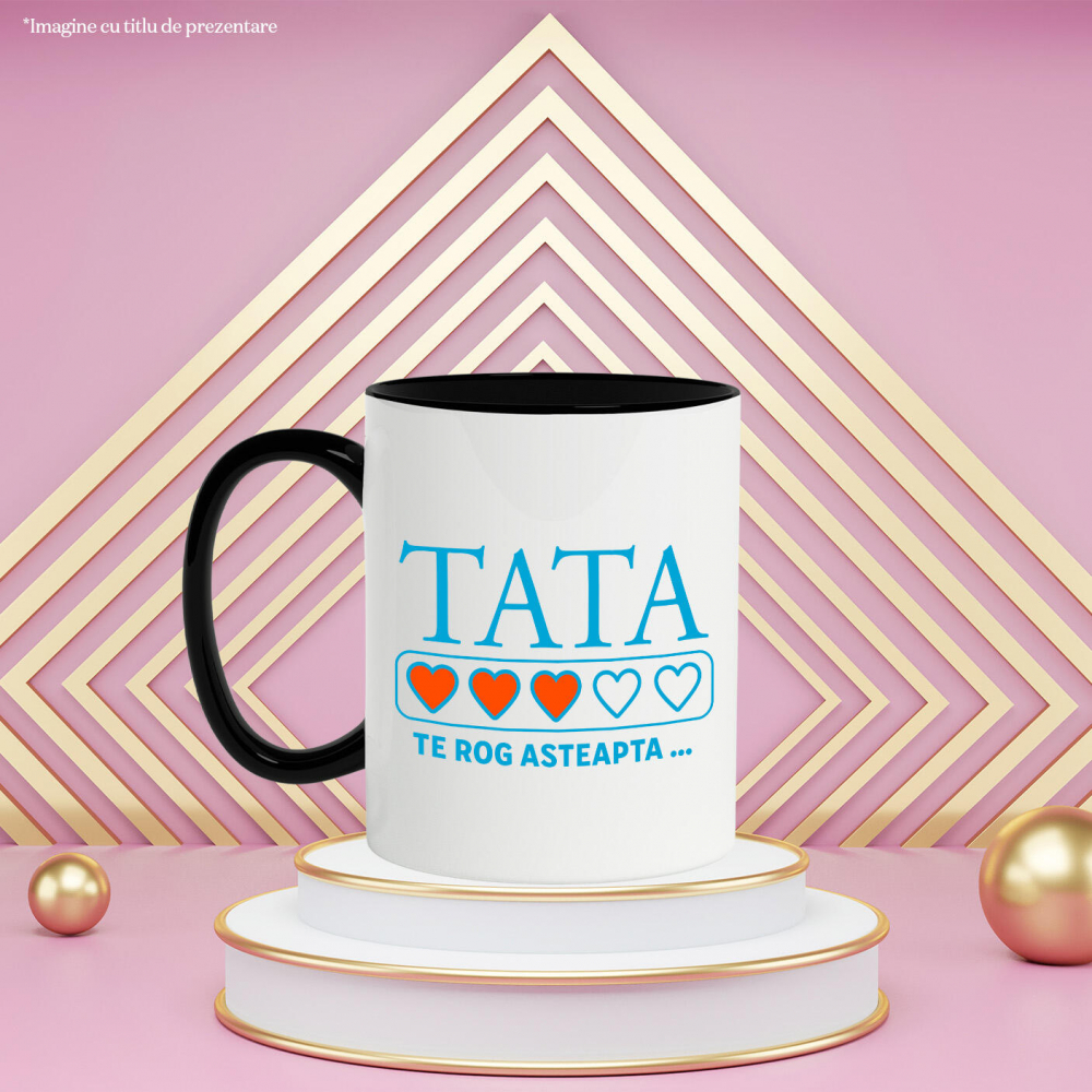 Cana Personalizata Cadouri Personalizate Tata | Inimi Pline de Culoare, Iubire și Familie [3]