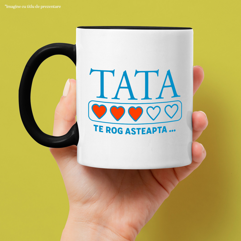 Cana Personalizata Cadouri Personalizate Tata | Inimi Pline de Culoare, Iubire și Familie [2]