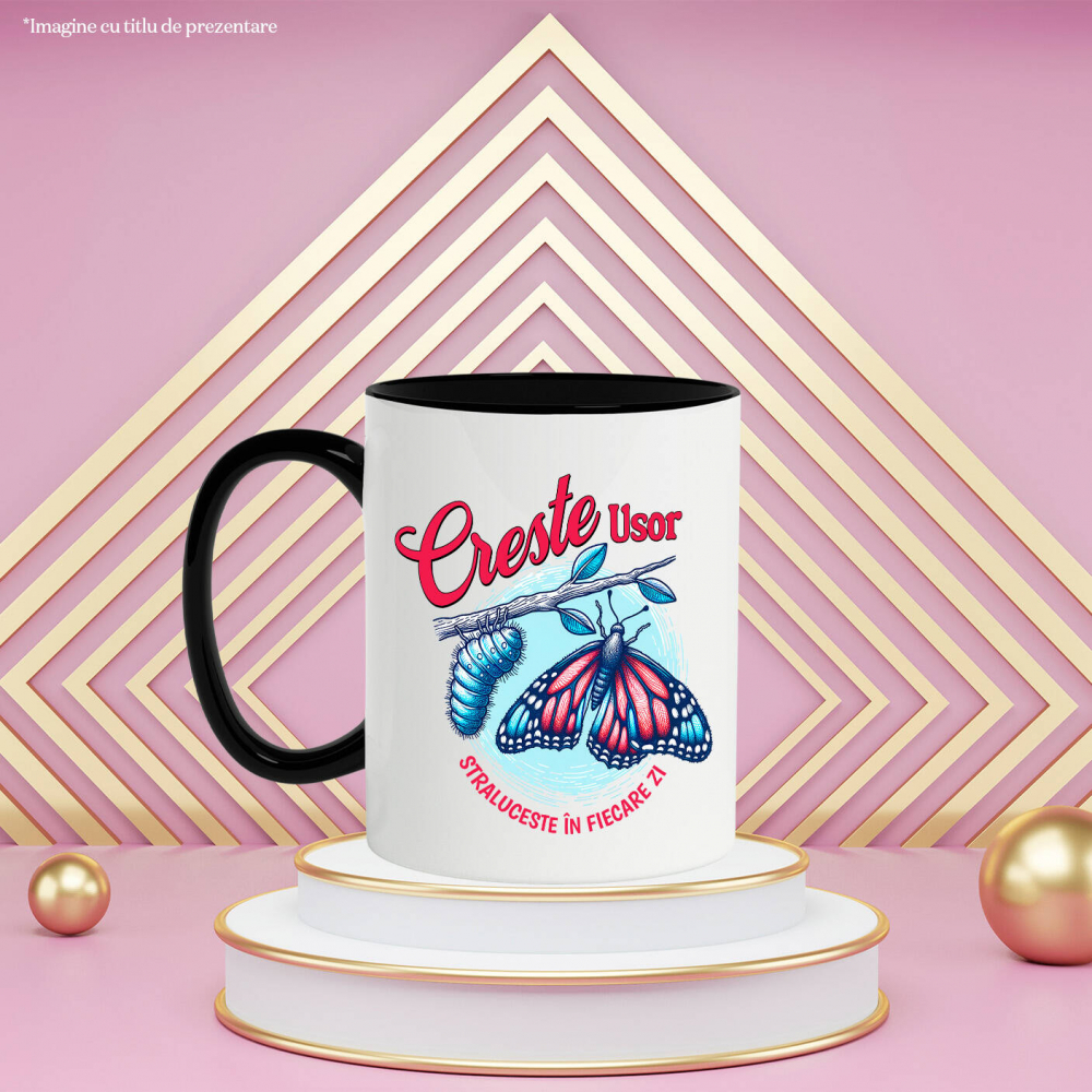 Cana Personalizata Tricou Personalizat Fluture Colorat – Mesaj de Evoluție și Creștere | Cadou Inspirațional [3]