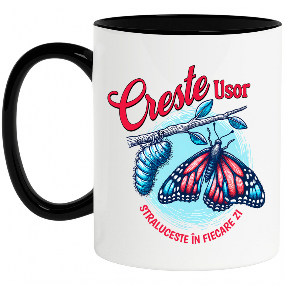 Cana Personalizata Tricou Personalizat Fluture Colorat – Mesaj de Evoluție și Creștere | Cadou Inspirațional [1]