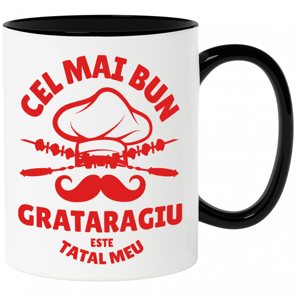 Cana Personalizata Cadouri personalizate pentru tatăl grătarangiu | Frigărui și pălărie cheff cu text amuzant [1]