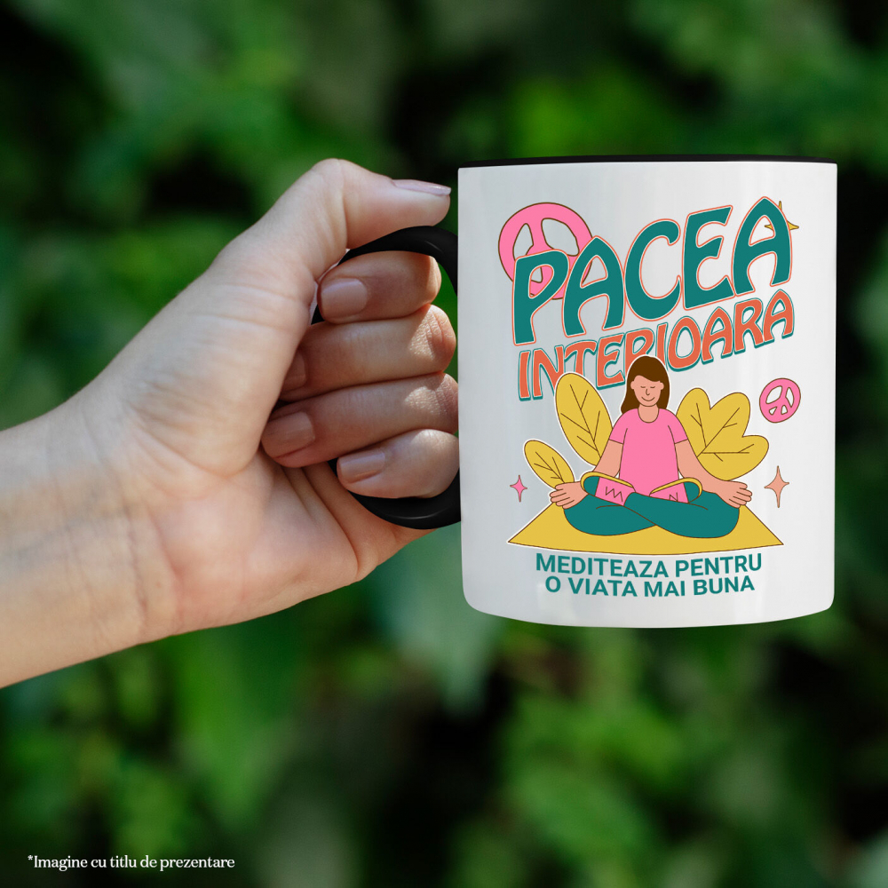 Cana Personalizata Femeie în Poziție de Yoga – Relaxare și Meditație pentru Echilibru Interior [2]