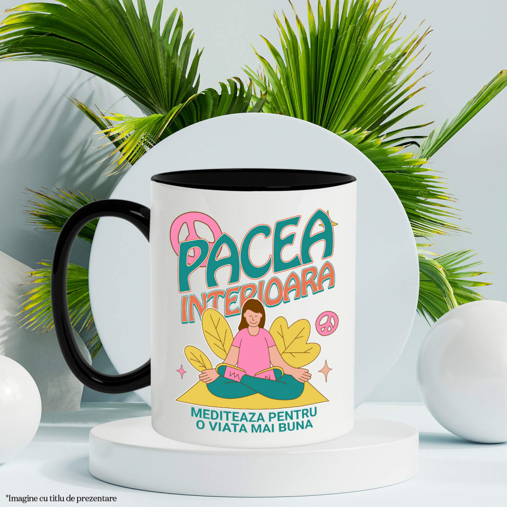 Cana Personalizata Femeie în Poziție de Yoga – Relaxare și Meditație pentru Echilibru Interior [3]