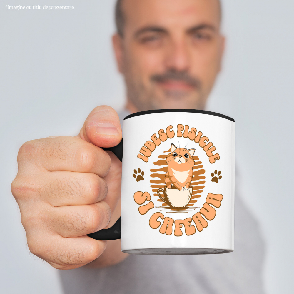 Cana Personalizata „Cană Personalizată „Iubesc Pisicile Și Cafeaua” – Cadou Amuzant pentru Iubitorii de Pisici și Cafea” [2]