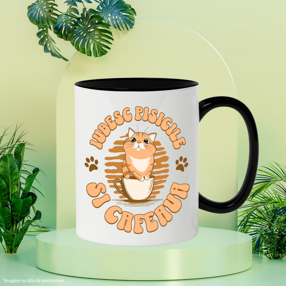 Cana Personalizata „Cană Personalizată „Iubesc Pisicile Și Cafeaua” – Cadou Amuzant pentru Iubitorii de Pisici și Cafea” [3]