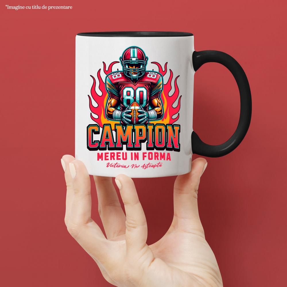 Cana Personalizata Fotbal American – Uniformă Roz și Casca Personalizată „Campion Mereu În Formă” [2]