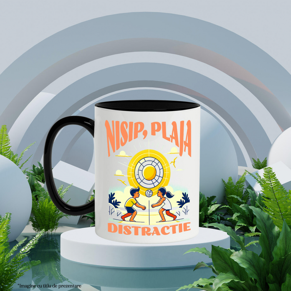 Cana Personalizata Jucători De Volei Plajă Tropocală – Cadouri Personalizate Pentru Familie, Copii și Tati [3]