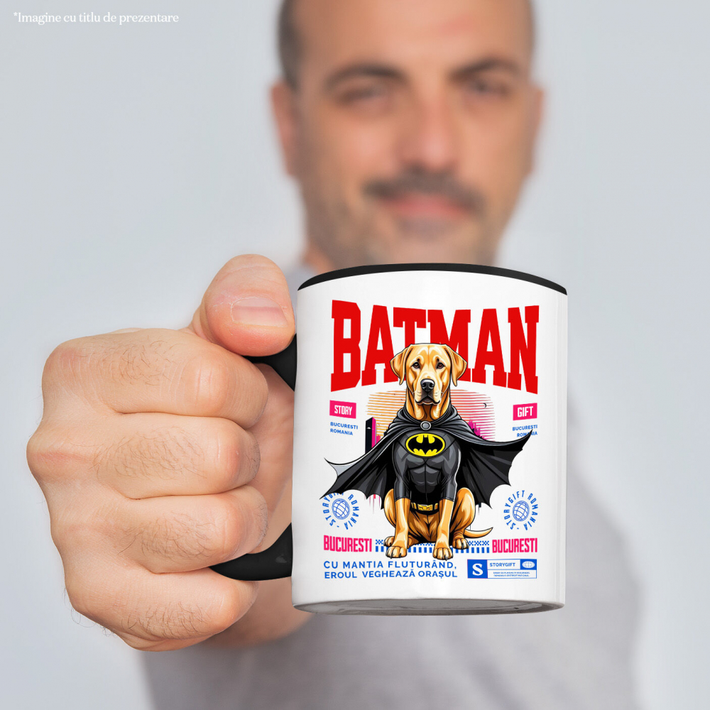 Cana Personalizata Labrador Retriever În Costum de Batman – Câine Supererou pentru Familie și Copii [2]