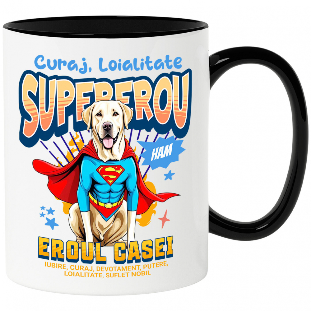 Cana Personalizata Labrador în Costum de Superman – Produse Personalizate pentru Familie și Copii [1]