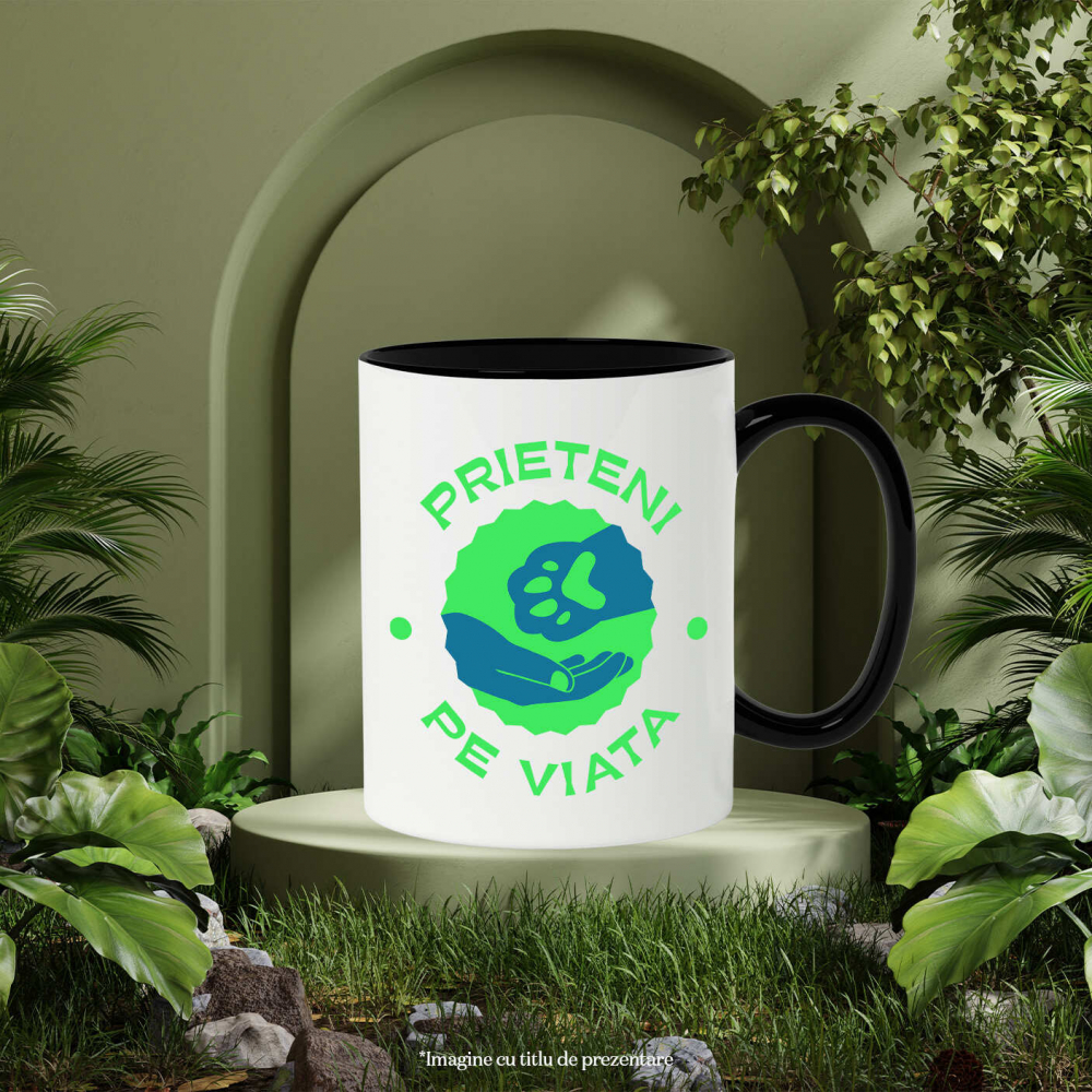 Cana Personalizata „Labuta De Animal Si Mana Umana – Prieteni Pe Viață – Cadou Personalizat” [3]