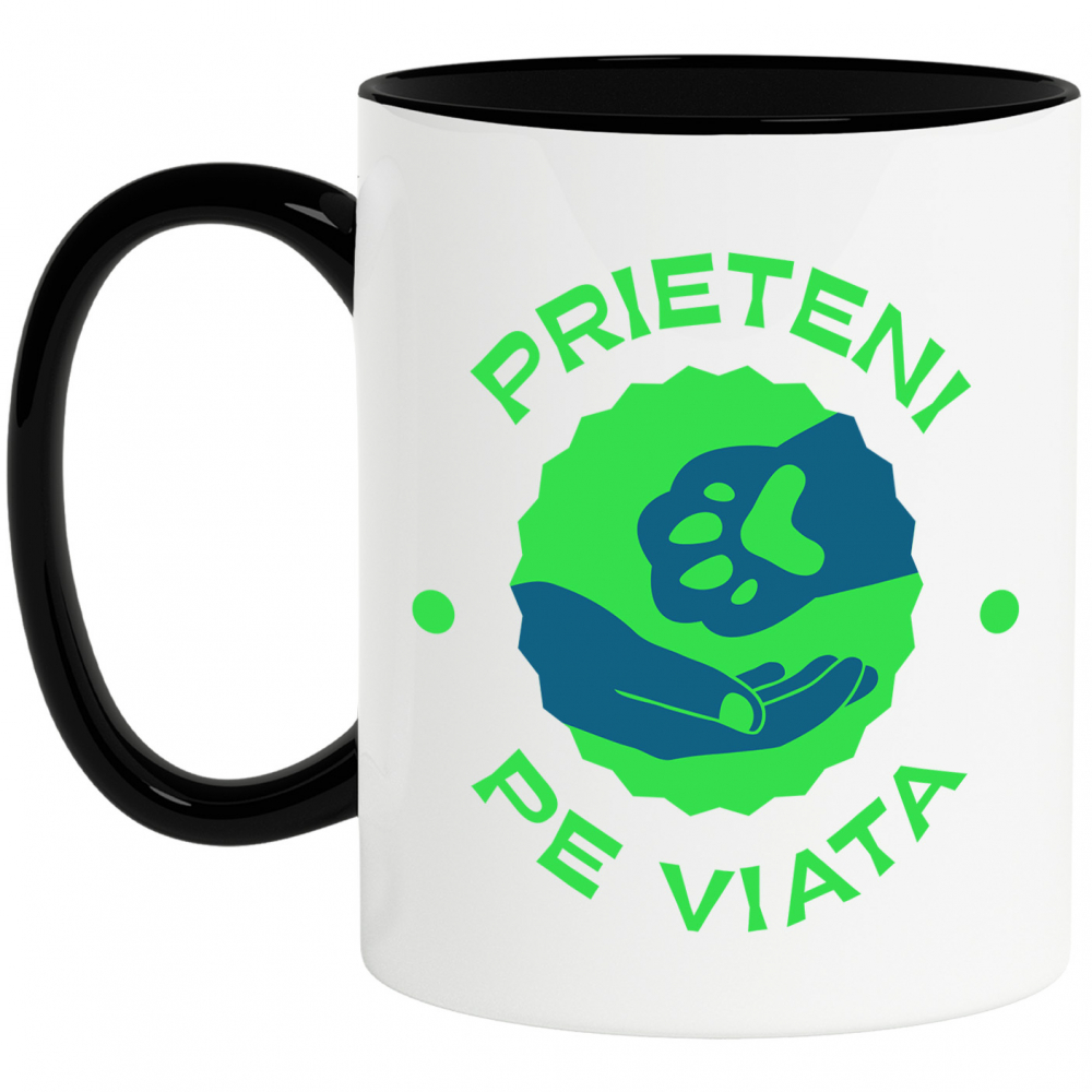 Cana Personalizata „Labuta De Animal Si Mana Umana – Prieteni Pe Viață – Cadou Personalizat” [1]