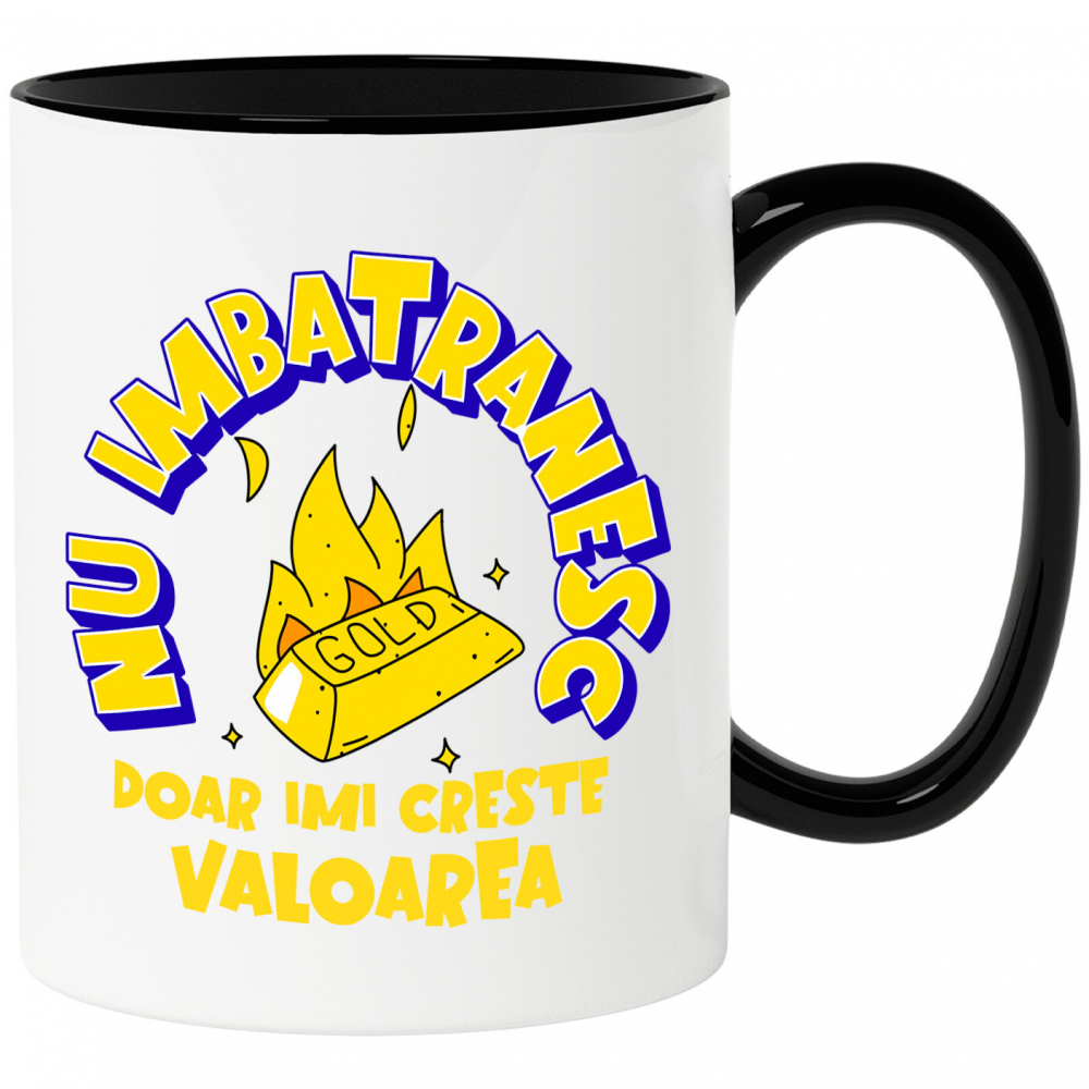 Cana Personalizata Lingou de Aur „Nu Îmbătrânesc, Doar Îmi Crește Valoarea” – Cadou Haios pentru Tati și Prieteni [1]