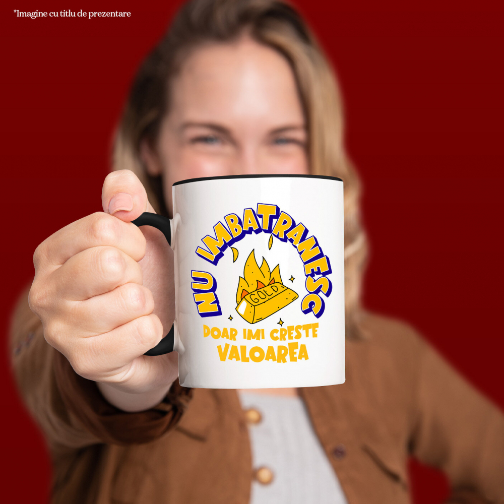 Cana Personalizata Lingou de Aur „Nu Îmbătrânesc, Doar Îmi Crește Valoarea” – Cadou Haios pentru Tati și Prieteni [2]