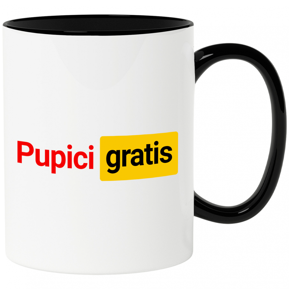 Cana Personalizata Logo Haios Roșu Galben cu Mesaje de Dragoste și Pupici - Cadouri Personalizate Amuzante pentru Familie și Prieteni [1]