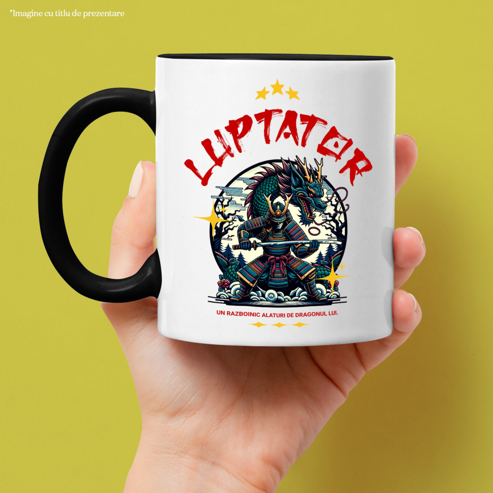 Cana Personalizata Cadouri personalizate – Războinic cu armură și dragon imens din cultura chineză [2]