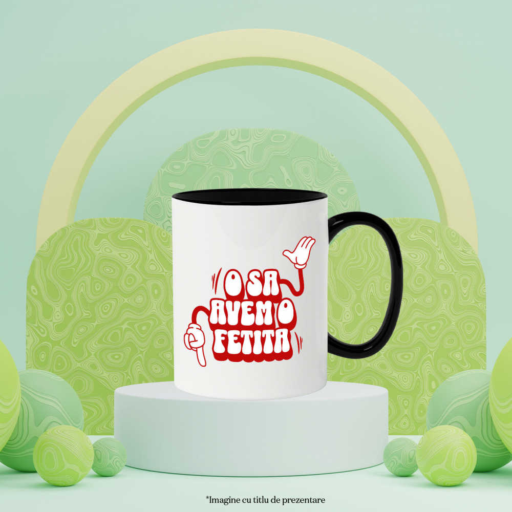 Cana Personalizata Cadou Personalizat „O Să Avem O Fetiță” | Mâini Stil Mickey Mouse pentru Viitori Părinți [3]