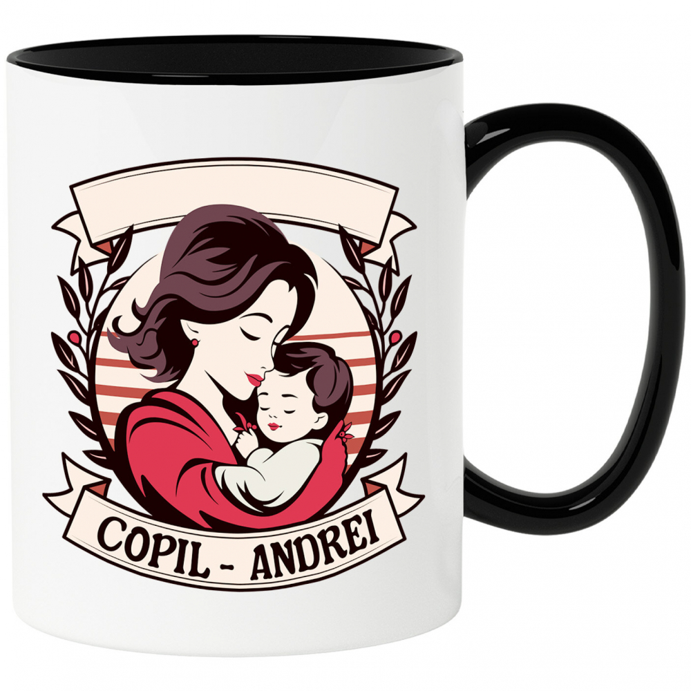 Cana Personalizata Mama și Copil - „Iubire Eternă” | Cadou Personalizat pentru Familie [1]