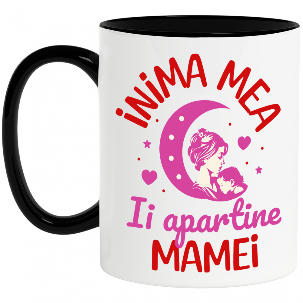 Cana Personalizata "Inima Mea Îi Aparține Mamei – Cadouri Personalizate pentru Mama și Fiică" [1]