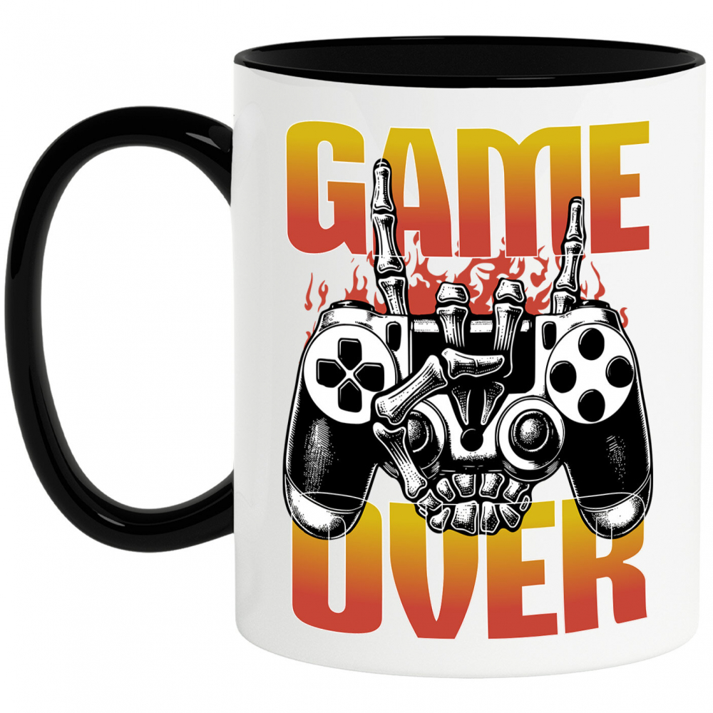 Cana Personalizata Manetă Joc Video cu Mâna Schelet „Game Over” - Cadou Personalizat pentru Gameri și Familie [1]