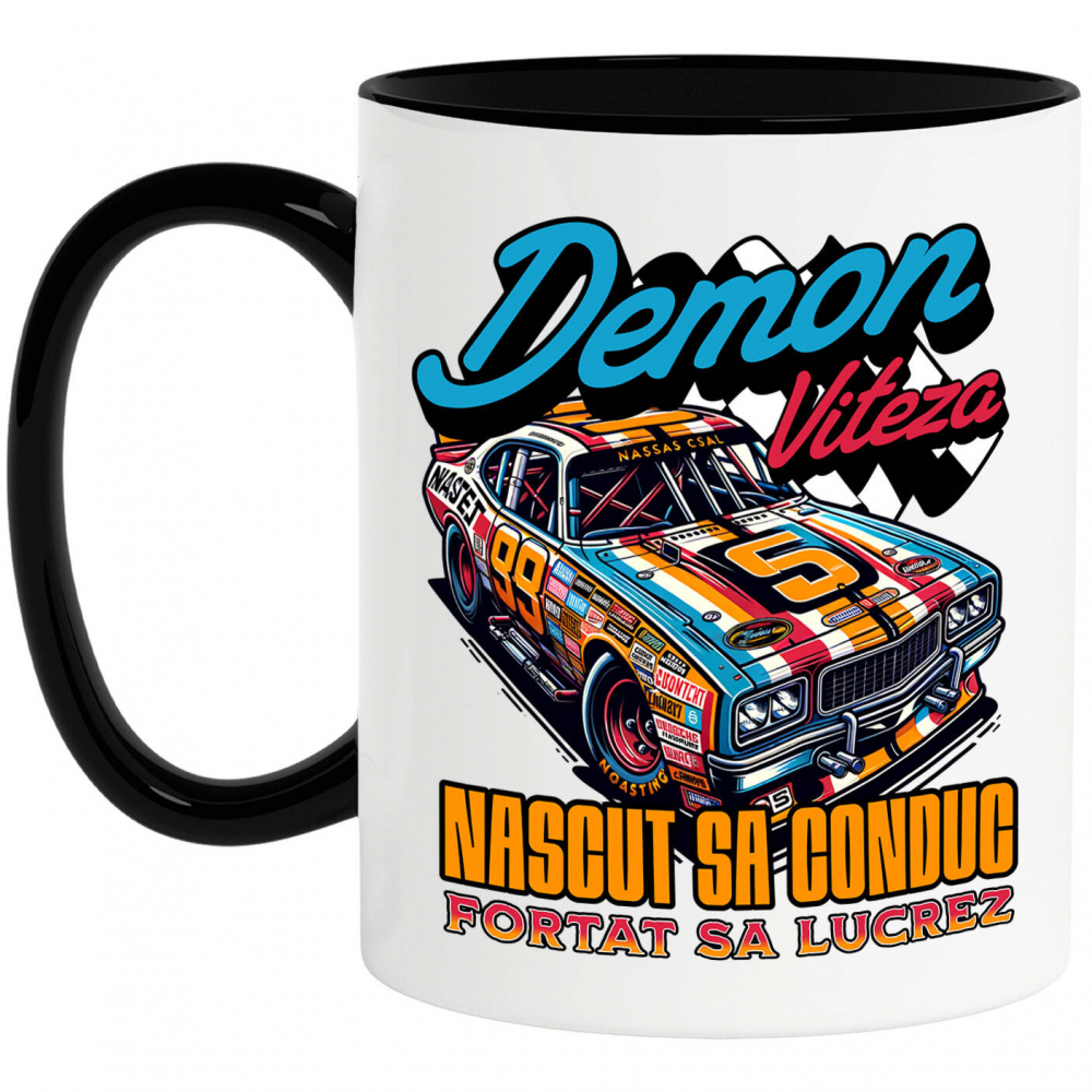 Cana Personalizata Mașină De Curse Colorată – Demonul Vitezei Cu Numărul 5 [1]
