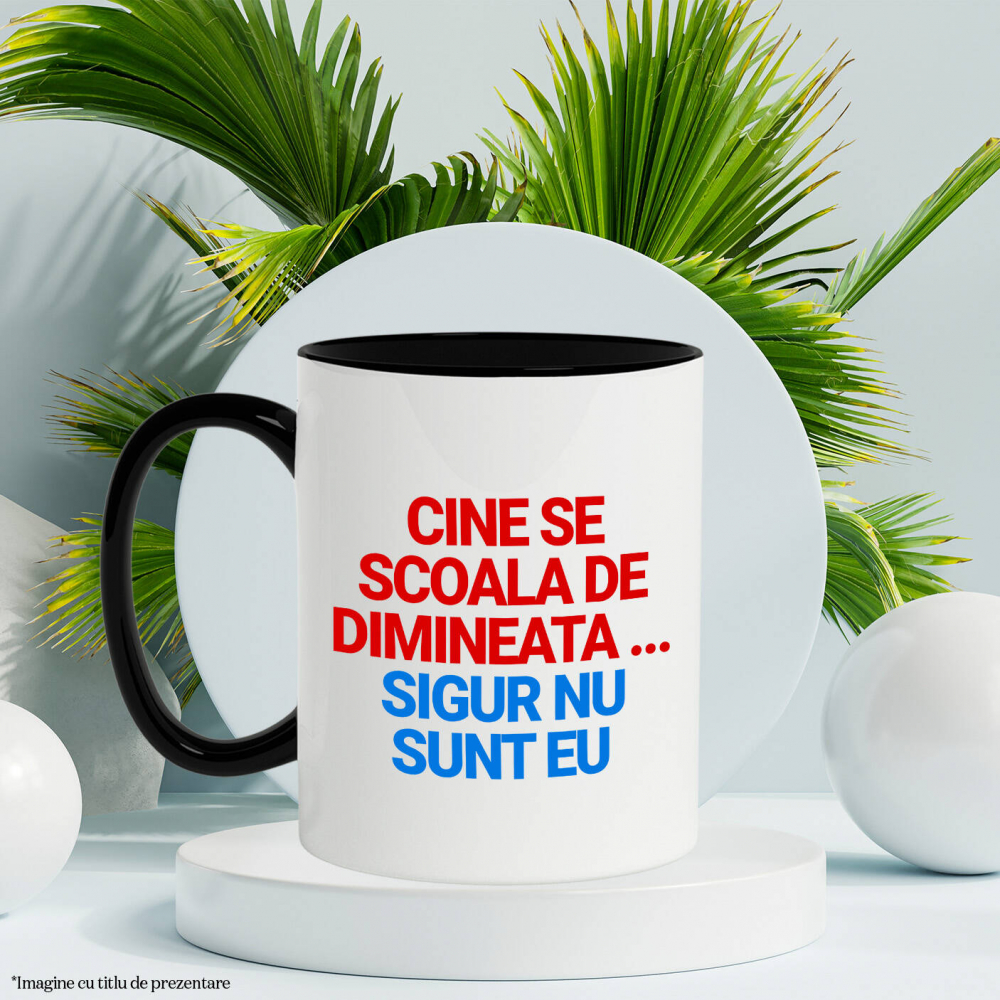 Cana Personalizata „Cadouri personalizate amuzante cu mesaje despre dimineața și lene pentru familie și prieteni” [3]