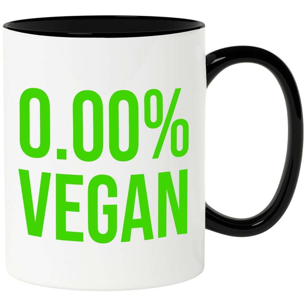 Cana Personalizata Cadou personalizat cu mesaj haios „0,00% Vegan, Carne, Mâncare, Pofticios” – Perfect pentru iubitorii de mâncare [1]