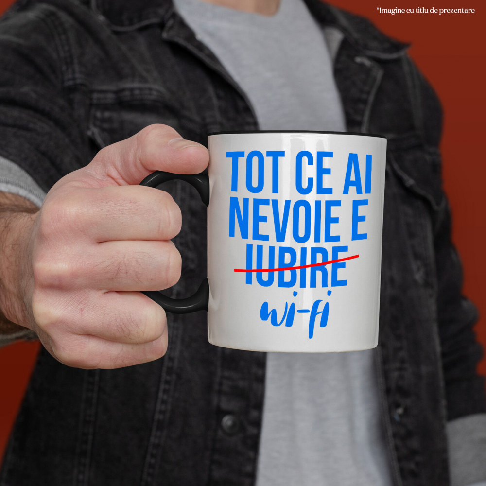 Cana Personalizata Mesaj Haios pentru Iubitorii de Internet – Cadouri Personalizate cu Umor despre Wi-Fi și Iubire [2]