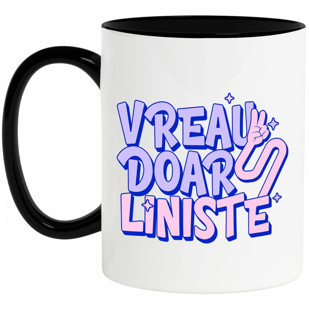 Cana Personalizata Mesaj Haios - „Vreau Doar Liniște” Cadou Relaxant [1]