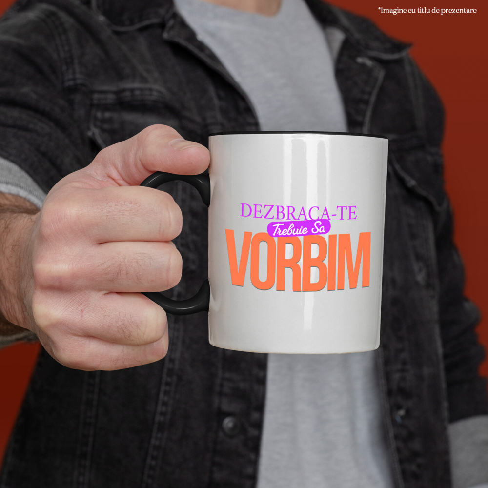 Cana Personalizata Mesaj Colorat „Dezbracă-te Trebuie Să Vorbim” | Cadou Iubire Personalizat [2]