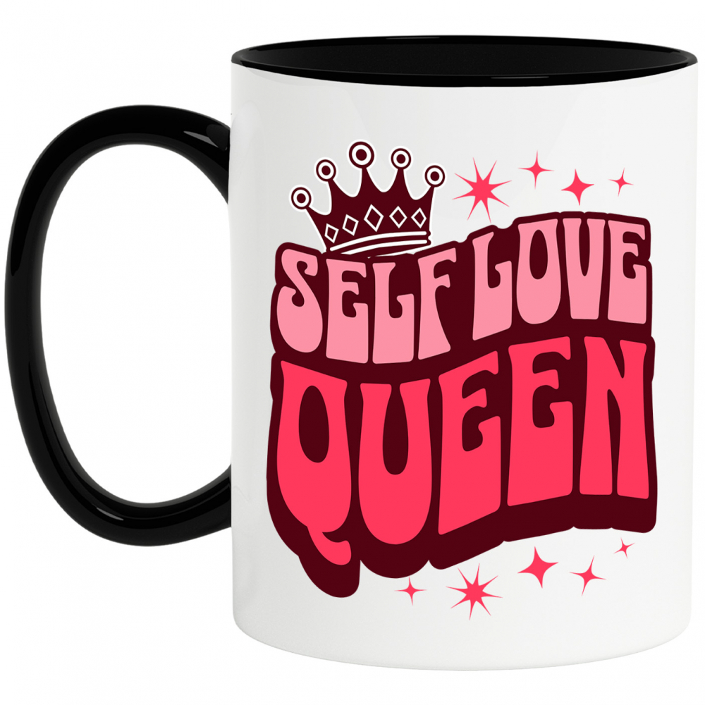 Cana Personalizata Self Love Queen – Tricou Personalizat cu Mesaj Inspirațional pentru Femei [1]