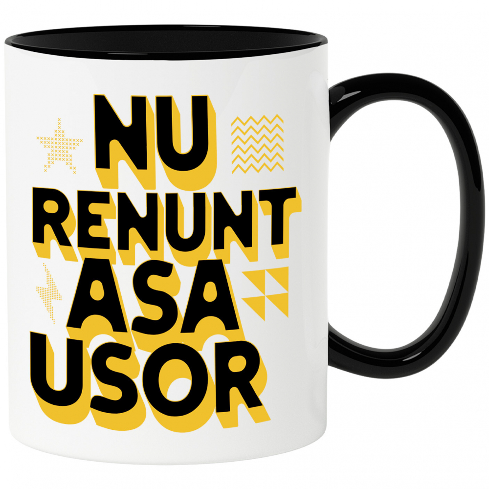 Cana Personalizata Mesaj Motivațional „Nu Renunța Așa Ușor” - Cadou Personalizat Muncă și Putere [1]
