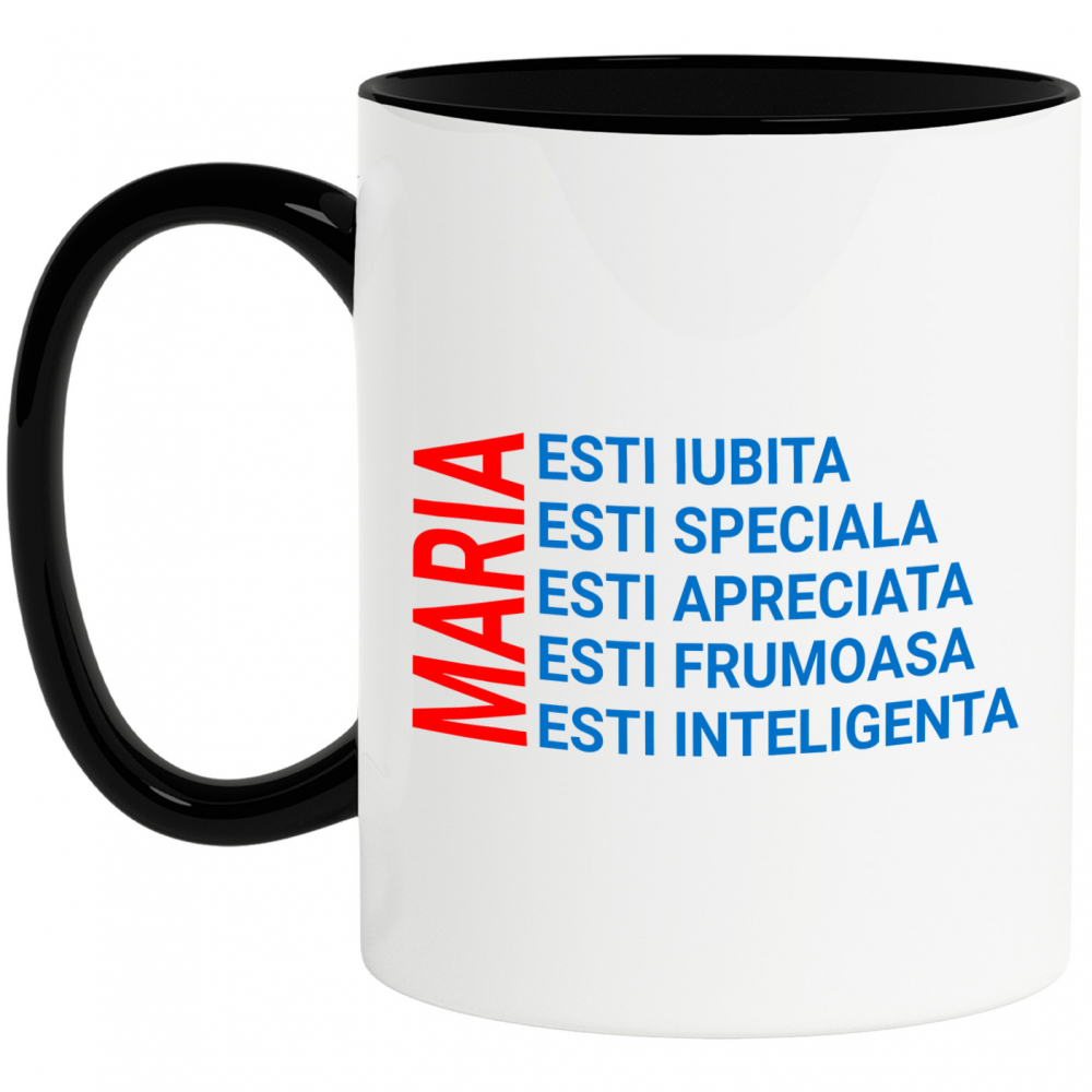 Cana Personalizata Mesaj Romantic de Valentine's Day pentru Maria | Cadou Iubire Specială [1]