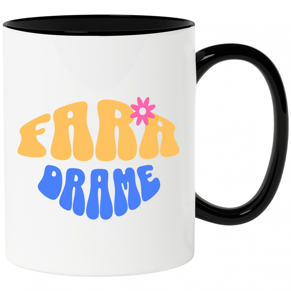 Cana Personalizata Mesaj Simplu „Fără Drame, Liniște, Relaxare” – Cadou Personalizat pentru Familie, Tati, Prieteni [1]