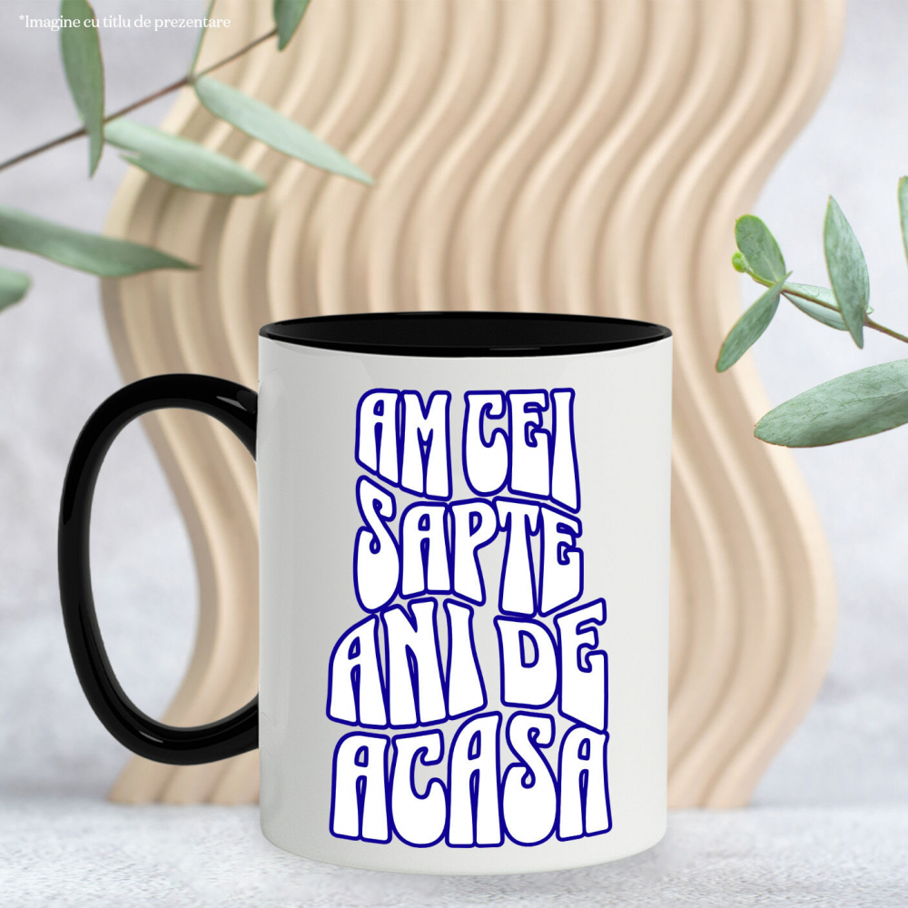 Cana Personalizata Mesaj Educațional „Am Cei Șapte Ani De Acasă” | Cadou Personalizat Educație și Bună Creștere [3]