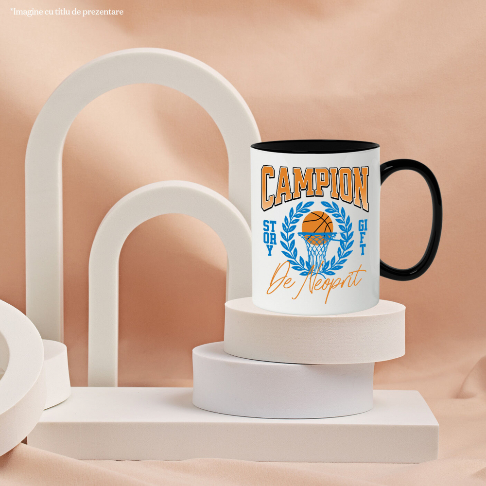 Cana Personalizata Minge de Baschet Personalizată – Campion de Neoprit | Cadou Motivațional [3]