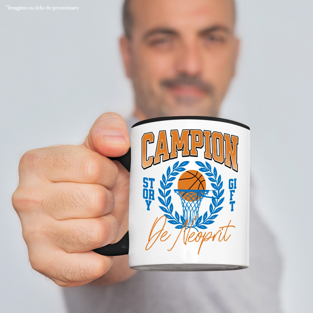 Cana Personalizata Minge de Baschet Personalizată – Campion de Neoprit | Cadou Motivațional [2]