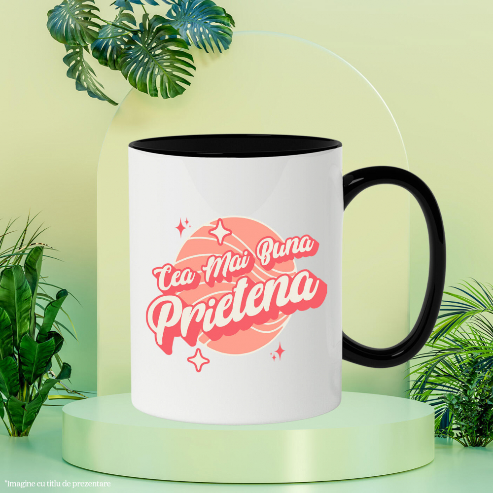 Cana Personalizata "Minge de Baschet Personalizată cu Stele Strălucitoare - Cea Mai Bună Prietenă Fete, Cadou Dragoste" [3]