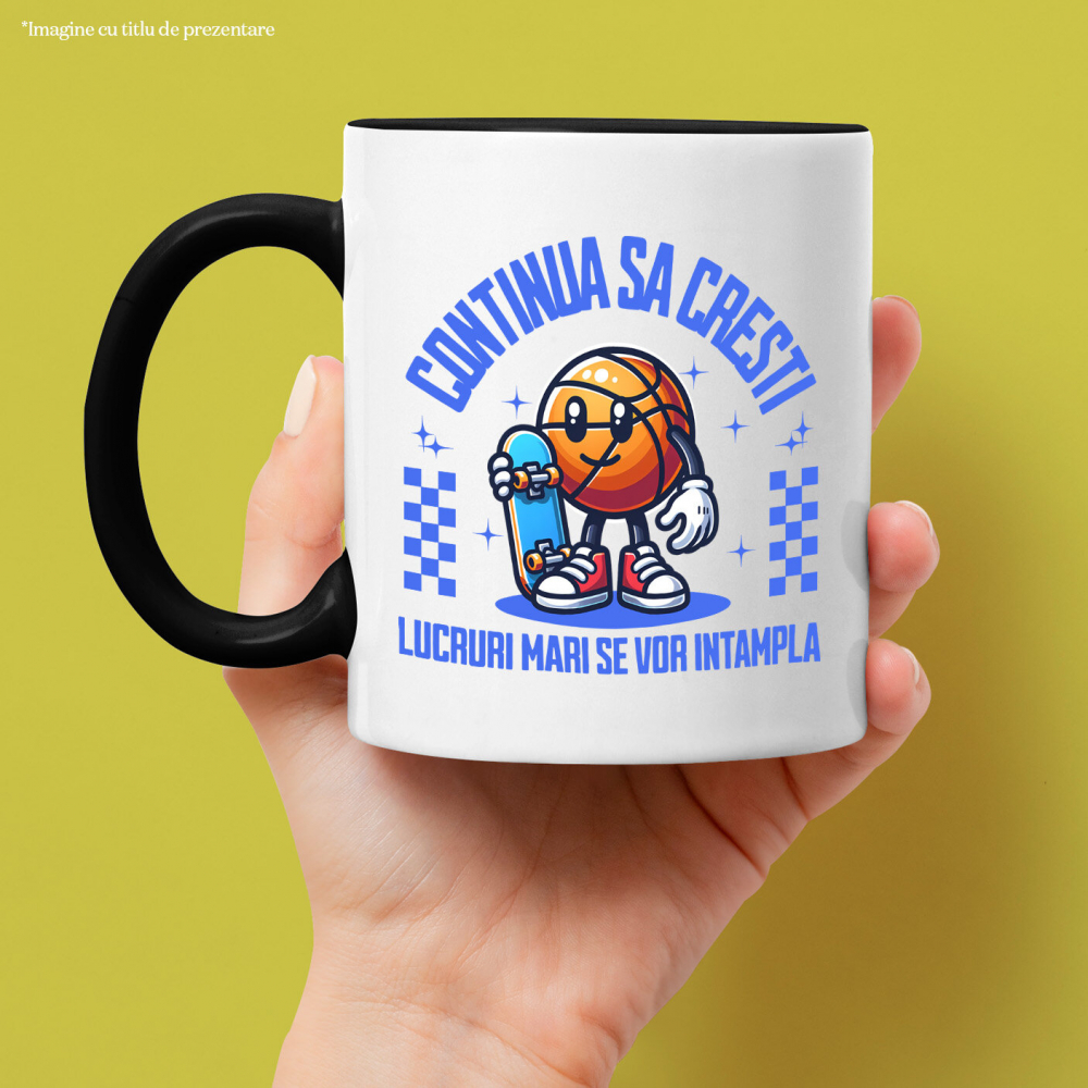 Cana Personalizata Minge Baschet, Teniși și Skateboard Personalizate – Cadou Sportiv Motivațional [2]