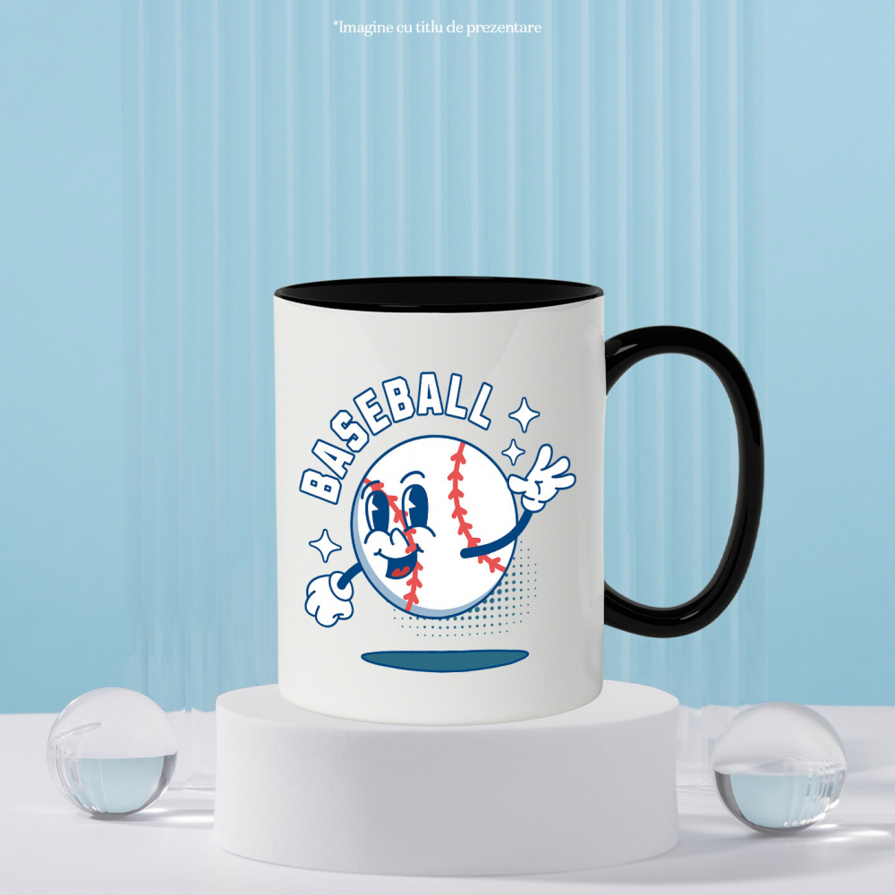 Cana Personalizata Minge de Baseball Animată – Design Sportiv și Motivațional [3]