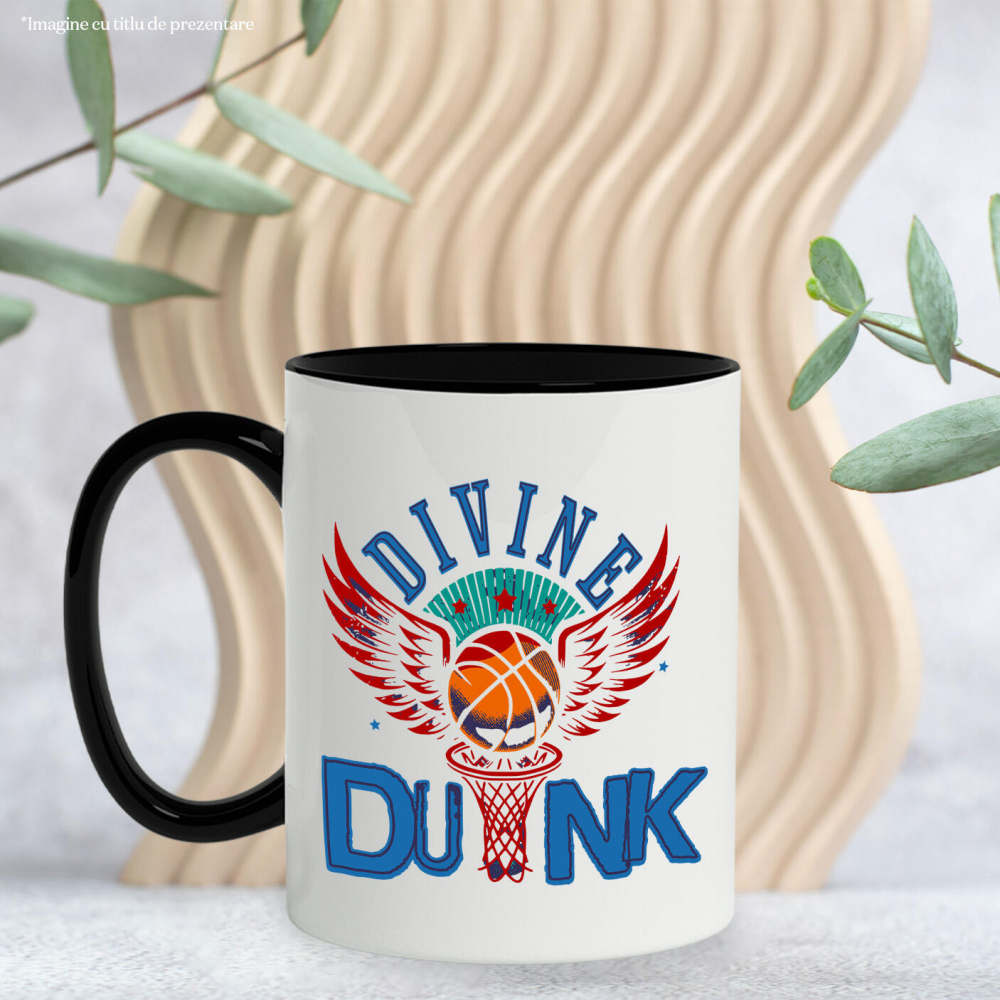 Cana Personalizata Minge De Basketball Cu Aripi Roșii – Design Motivațional pentru Iubitorii de Sport [3]
