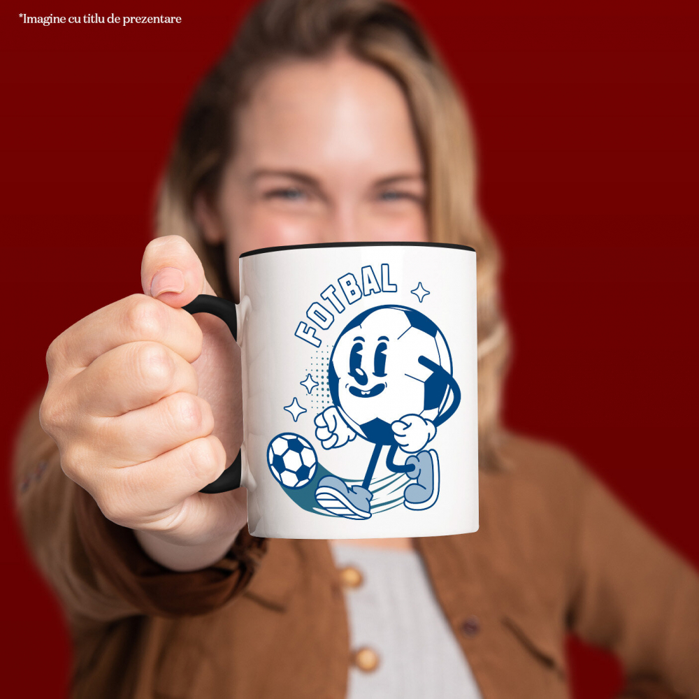 Cana Personalizata Minge de Fotbal Animată – Design Motivațional și Sportiv [2]