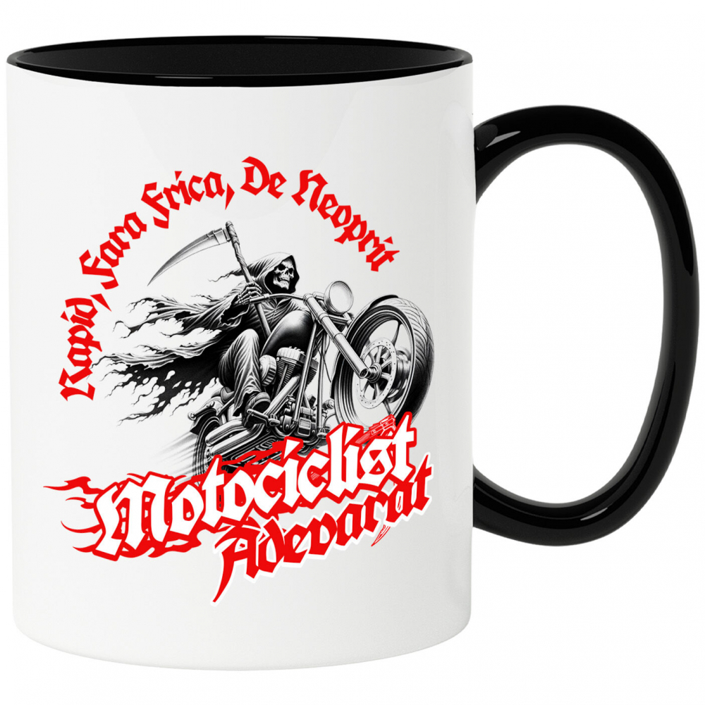 Cana Personalizata Moartea cu Coasa pe Motocicletă – Design Horror și Misterios [1]