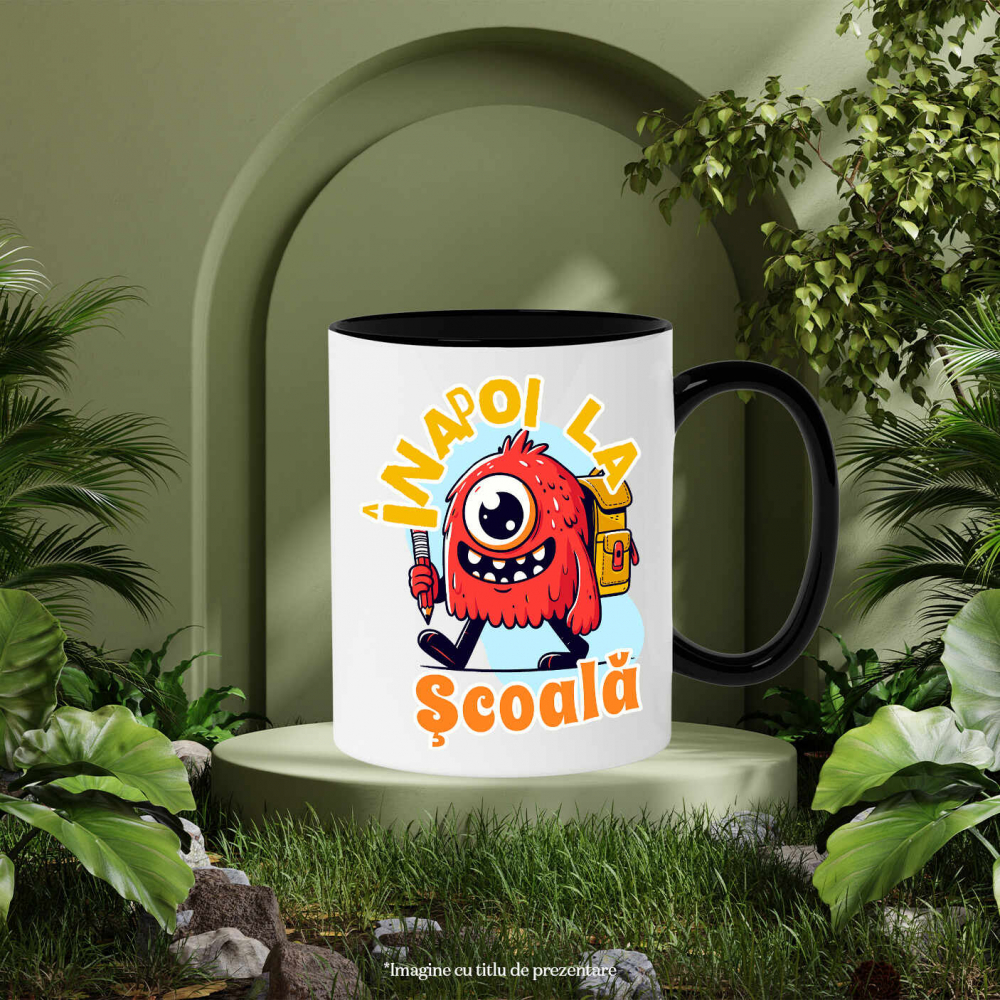 Cana Personalizata Monstru cu Un Ochi și Rucsac Școlar | Rechizite și Vacanță Educațională pentru Copii [3]