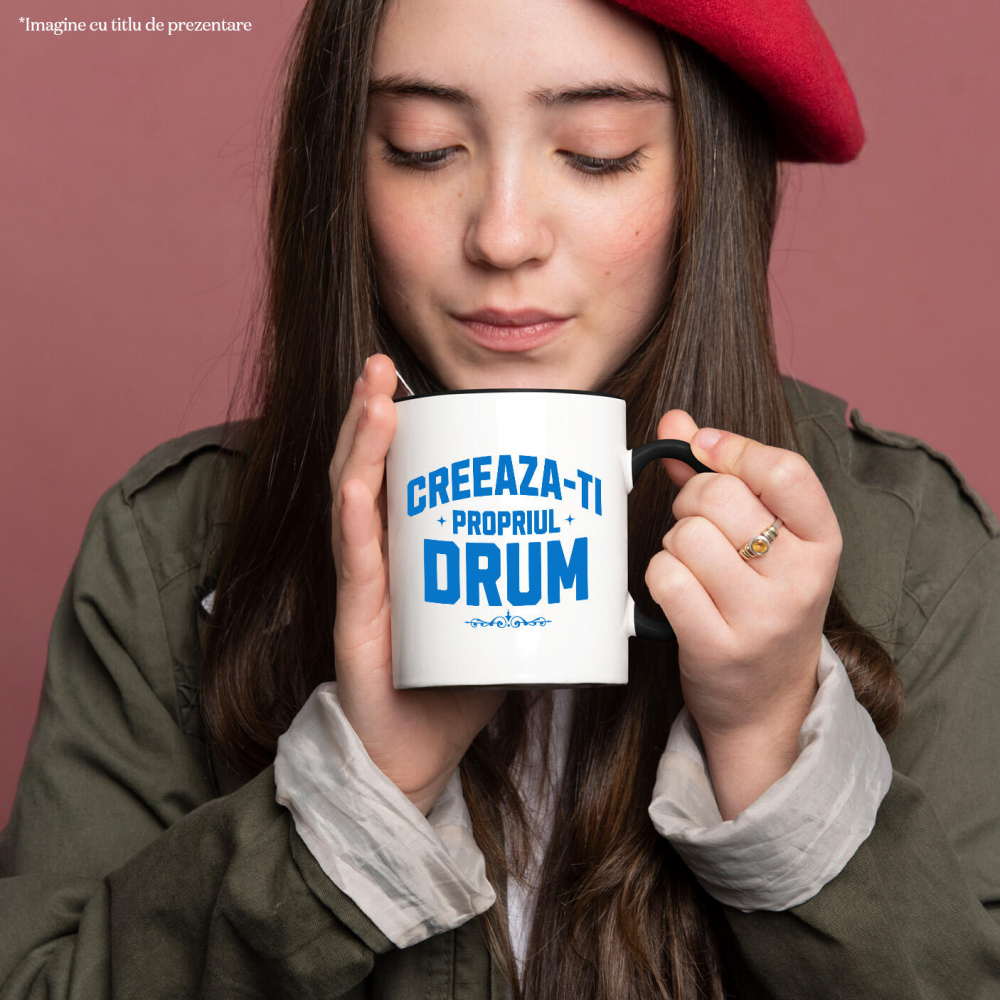 Cana Personalizata Mesaj Motivațional „Creează-ți Propriul Drum” - Cadou Personalizat Self Care [2]