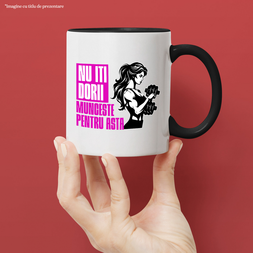 Cana Personalizata Tricou Personalizat Fitness – Iubitorii de Sport | Cadou Motivațional [2]